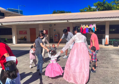 Makiki Christian Church Preschool Korean Culture Day students and staff, Honolulu