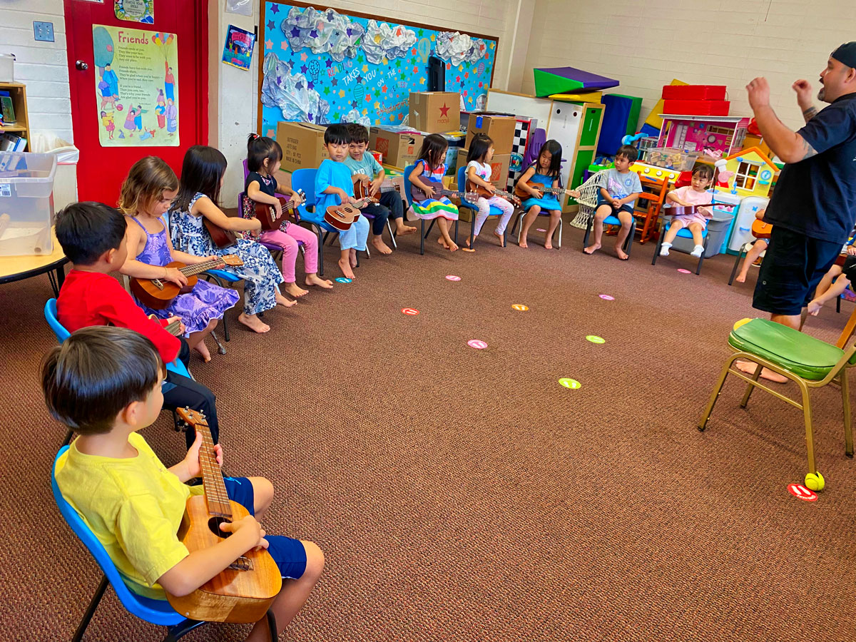 Makiki Christian Church Preschool Ukulele Lesson Uncle Nate